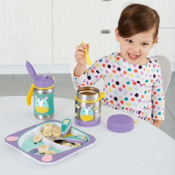 Skip Hop Pipetli Paslanmaz Çelik Suluk 350ml Unicorn - Görsel 4