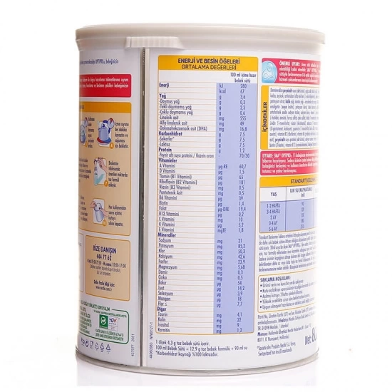 Çocuk SMA Optipro Probiyotik 1 Bebek Devam Sütü 0-6 Ay 800 Gr - Görsel 3