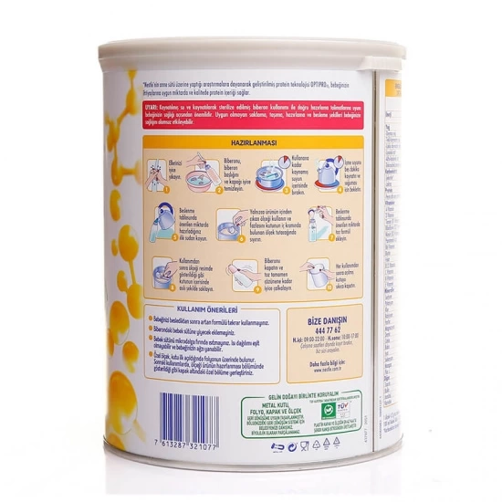 Çocuk SMA Optipro Probiyotik 1 Bebek Devam Sütü 0-6 Ay 800 Gr - Görsel 4