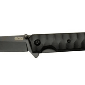 Sog  4010 Bk Siyah Kamp Çakı 21cm - Yarı Otomatik, Metal Sap, Kılıflı, Kemerlikli