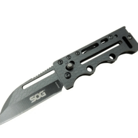 Sog Ac78 Siyah Yaprak Kamp Çakı 14,5 Cm - Metal Sap, Kılıflı