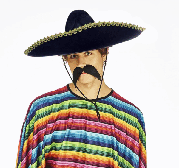 Sombrero Meksika Şapkası Mariachi Altın Şeritli Yetişkin Boy