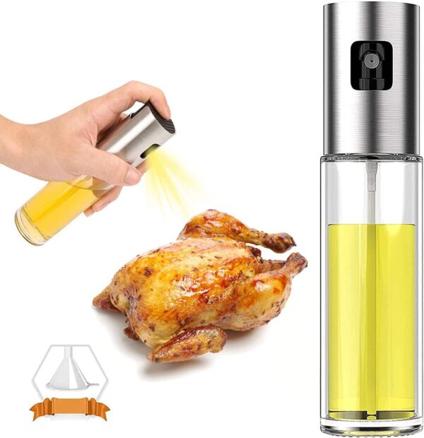 Sprey Cam Şişe Zeytinyağı, Sirke Yağ Püskürtücü Yağdanlık 100 ml (K0)