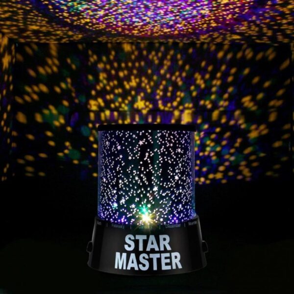 Star Master Pilli Gökyüzü Projeksiyonlu Led Renkli Yıldızlı Tavan Işık Yansıtma Gece Lambası (K0) - Görsel 4