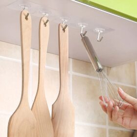 Süper Güçlü Yapışkanlı Suya Dayanıklı Şeffaf Askı 5li Set Yeniden Kullanılabilir Kancalar (K0)