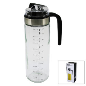 SÜRAHİ TİPİ CAM YAĞDANLIK 550ML PLASTİK - KROM BAŞLIK (K0)