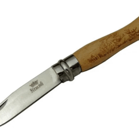 T0195 Bahçe Çakı 16 Cm - Ahşap Sap, Bilezikli, Kılıflı