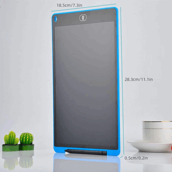 T12 Mavi Writing Tablet Lcd 12 Inç Dijital Kalemli Çizim Yazı Tahtası - Görsel 4