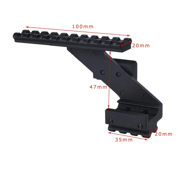 Kapsamı Ray Montajı 22mm Picatinny Üst Alt Ray - Görsel 6