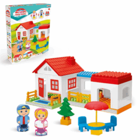 Çocuk Tek Katlı 36 Parça Lego Ev Seti  Bloklar