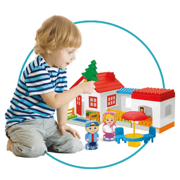 Çocuk Tek Katlı 36 Parça Lego Ev Seti  Bloklar - Görsel 4