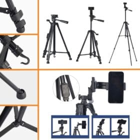 Telefon ve Fotoğraf Makinası Takılabilen Bluetooth Kumandalı 146 cm Tripod (K0)
