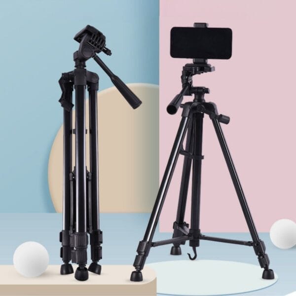 Telefon ve Fotoğraf Makinası Takılabilen Bluetooth Kumandalı 146 cm Tripod (K0) - Görsel 3