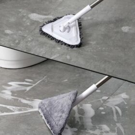 Teleskopik Saplı 150 cm Üçgen Mop Cam Duvar Tavan Fayans Parke Temizleyici Mop (K0)