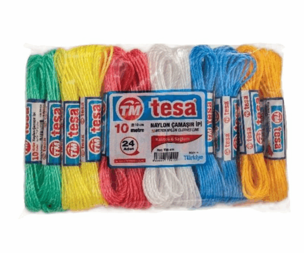 Temsan 10 Metre Naylon Çamaşır İpi 24'lü
