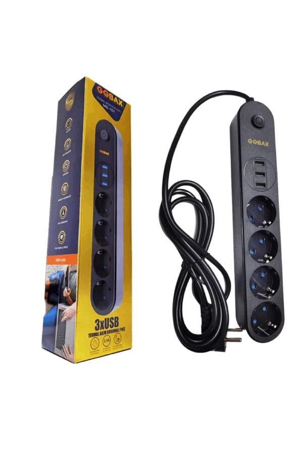 Termal Akım Korumalı Grup Priz Ve 3’lü Usb Şarj Aleti (K0) - Görsel 5