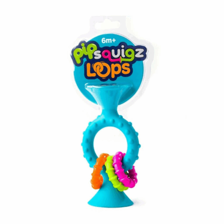 Çocuk TFB166 Fat Brain Toys, Mavi Halkalı Silikon Diş Kaşıyıcı