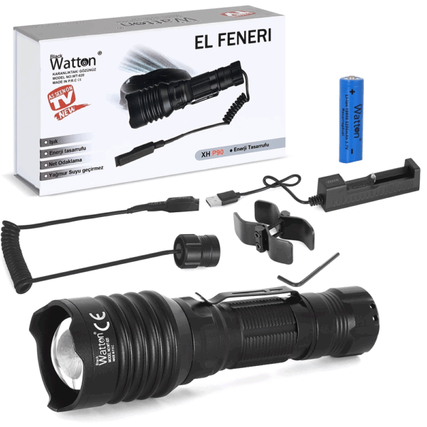 Tg-10 Şarjlı Profesyonel Av Feneri  Wt-620 - Görsel 7