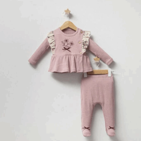 Tongs Baby Vintage Rose Zıbın Takım 5169 Gül Kurusu