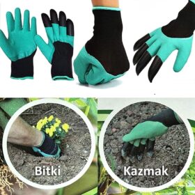 Toprak Kazma Ekme Çapalama İçin Korumalı Bahçe Bahçivan Eldiveni (K0)