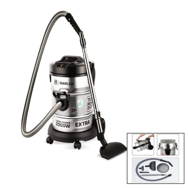 TORBASIZ - KURU VAKUMLU - METAL KASA ELEKTRİKLİ SÜPÜRGE 21LT - 2850W HSV-622DVC (K0)
