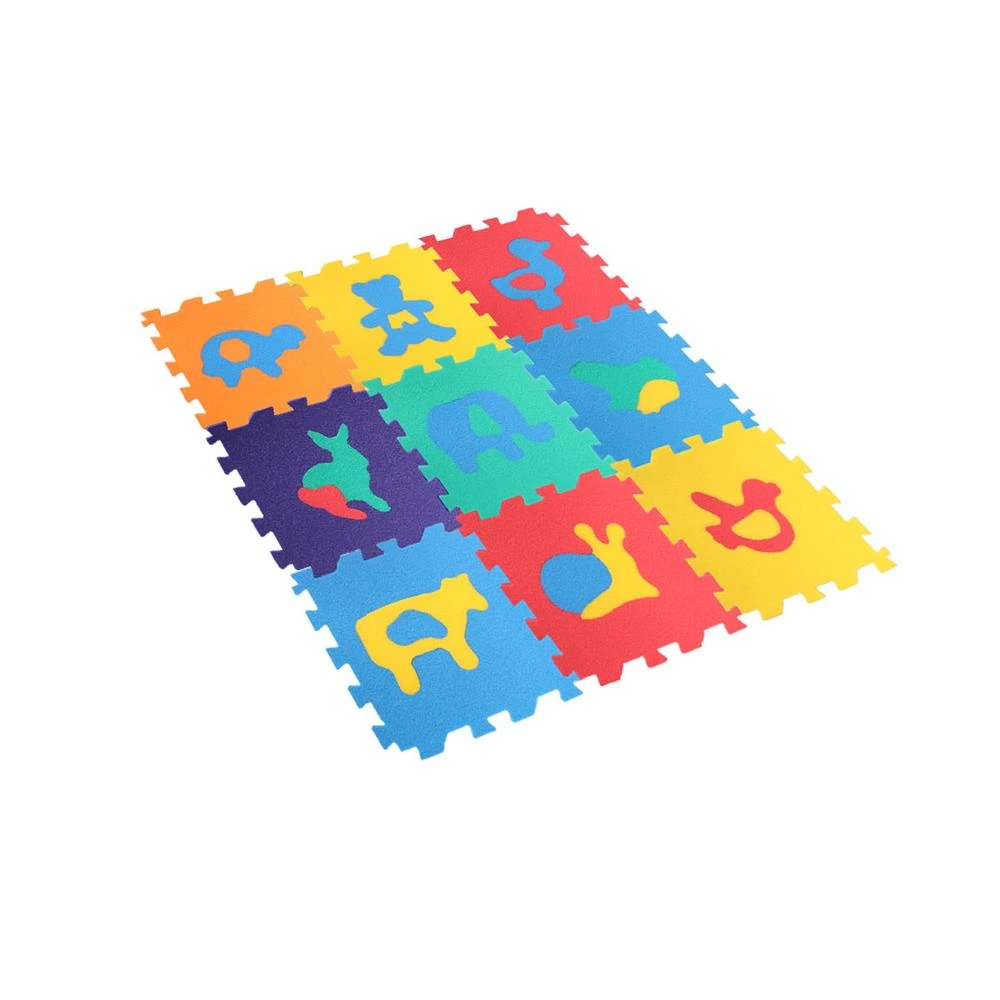 Çocuk Toru Yer Matı Hayvanlar 9 Adet 33x33 cm - Görsel 2