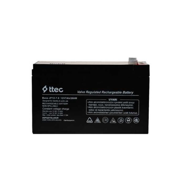 Ttec Base 12V 7AH Bakımsız Kuru Akü (K0) - Görsel 3