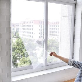 Tüm Cam Pencere Kapılara Uyumlu Çift Kanat Pencere Sinekliği (K0)