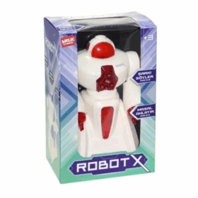 Çocuk Türkçe Sesli Pilli Robot X Oyuncak
