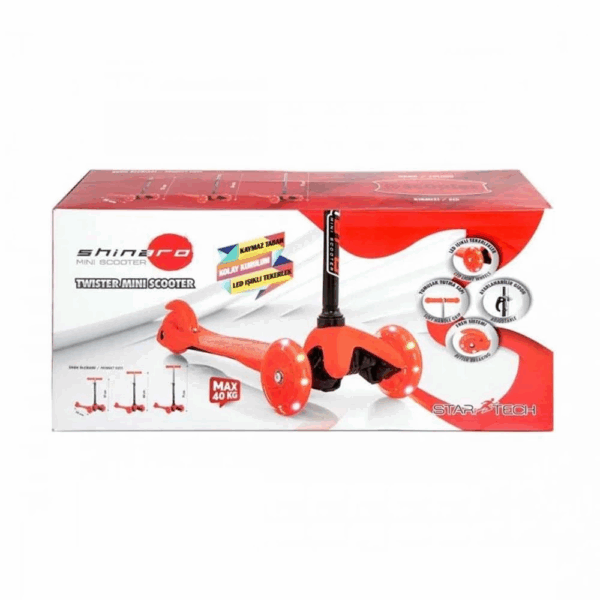 Twist Işıklı Scooter Kırmızı - Görsel 5