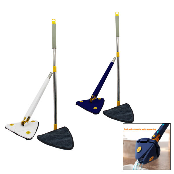 TWIST WATER ÜÇGEN - X MOP - KIRILIMLI 360° DÖNER SAPLI - YEDEK BEZLİ (K0)