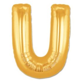 U Harf Folyo Balon Altın Renk  40 inç (K0)