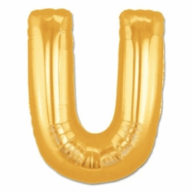 U Harf Folyo Balon Altın Renk  40 İnç