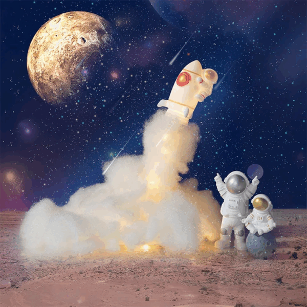 Uçan Astronot Tasarımlı Gece Lambası - Görsel 6