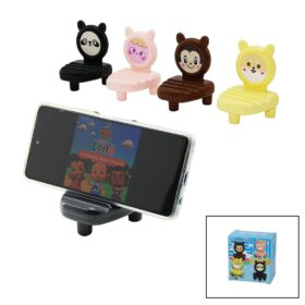 ÜÇGEN SEHPALI RENKLİ PLASTİK MİNİ TELEFON TUTACAK 3 KANALLI (K0)