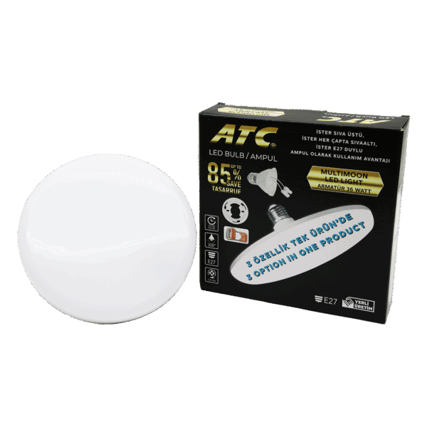 UFO 36W YUVARLAK ARMATÜR UFO LED AMPUL E27 (K0)