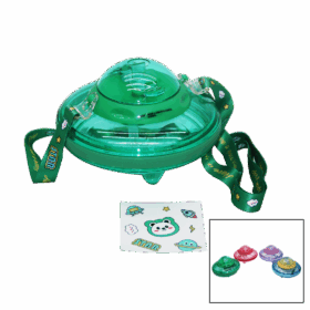 UFO MODELİ RENKLİ MİKA KRİSTAL SULUK MATARA PİPETLİ - TAŞIMA ASKILI 550ML ( HERHANGİ BİR RENK  GÖNDERİLİR ) (K0)