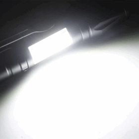 Ultra Çift Yönlü Güçlü Pilli Led El Feneri 2000 Lümen + 6w Cob Led Su Geçirmez Zoomlu 3 Modlu