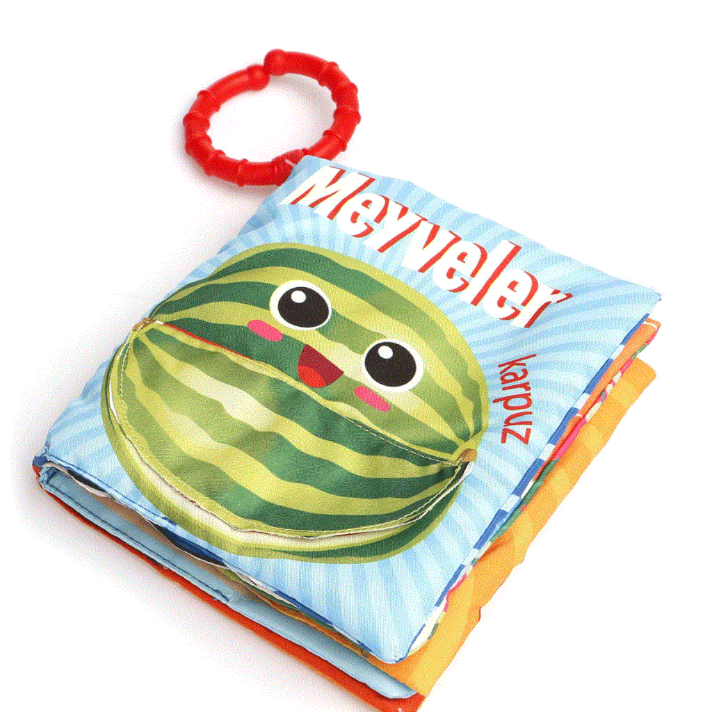 URT003-15 Babycim Boyutlu Kumaş Kitap Meyveler - Görsel 2