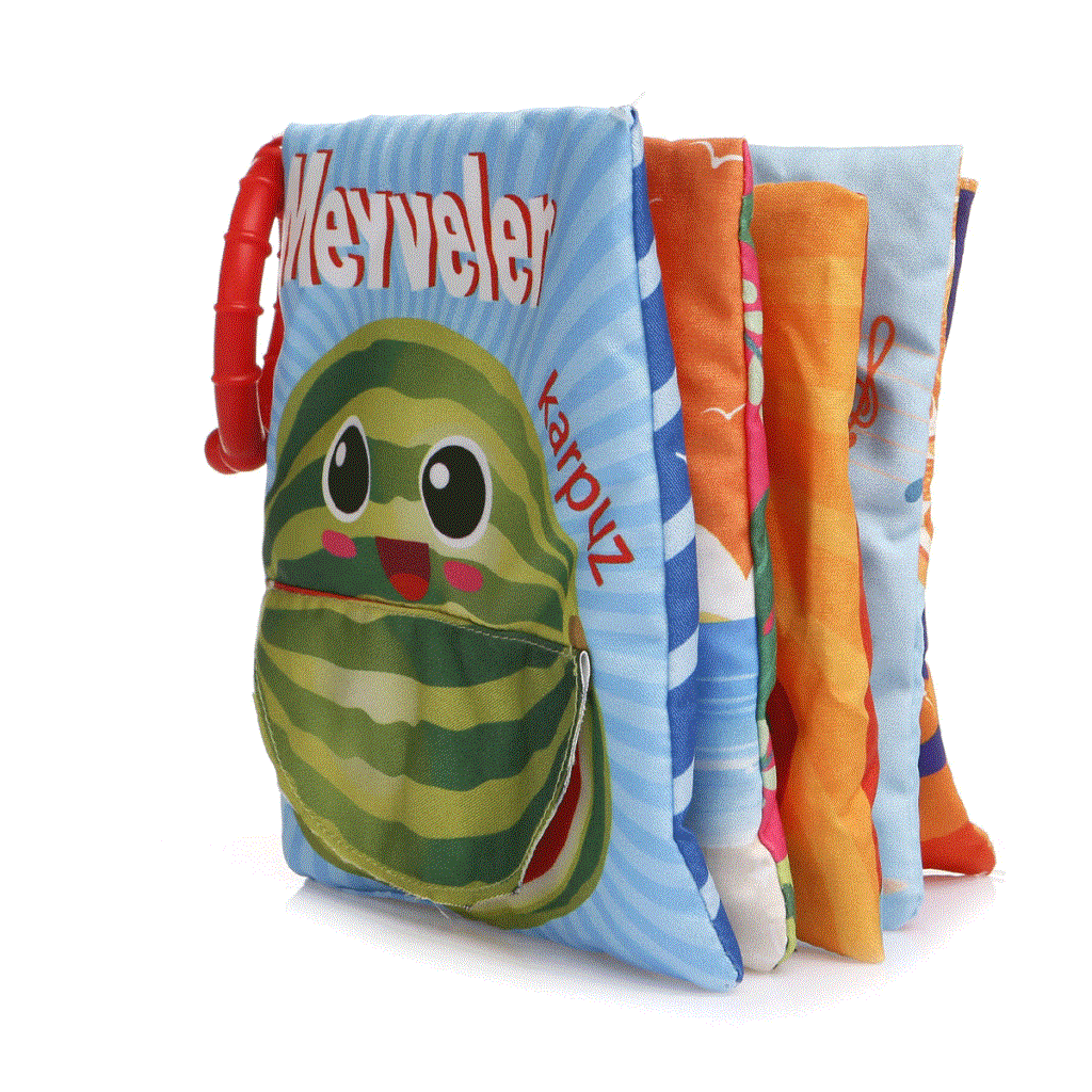 URT003-15 Babycim Boyutlu Kumaş Kitap Meyveler - Görsel 3