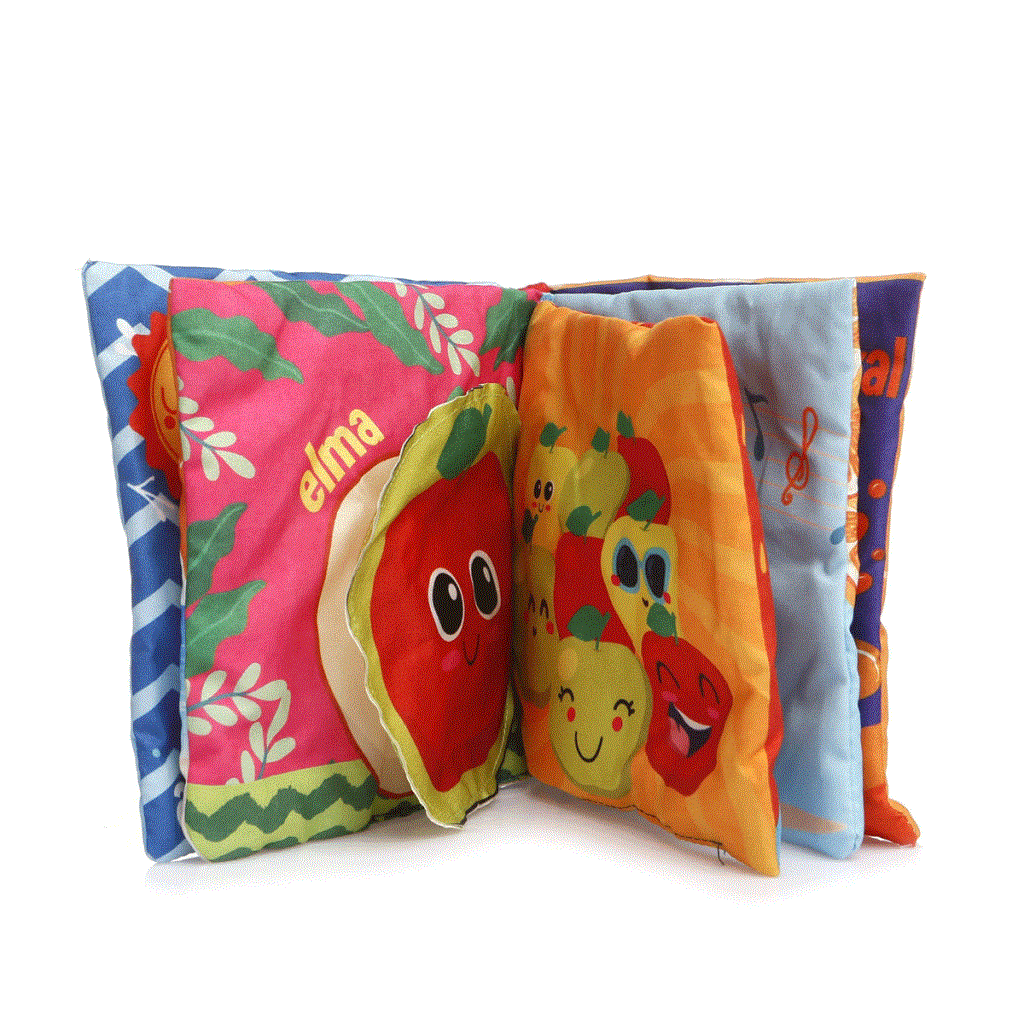 URT003-15 Babycim Boyutlu Kumaş Kitap Meyveler - Görsel 4