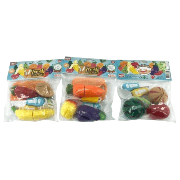 Çocuk URT007-PVC-1AB KESİLEBİLEN SEBZE MEYVE 3 PCS - Görsel 3