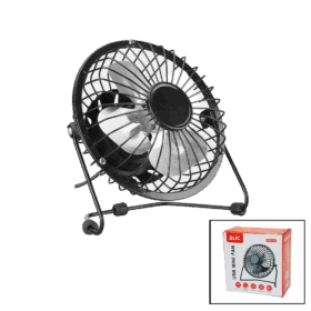 USB - MİNİ FAN - 2.5W MASA ÜSTÜ MİNİ VANTİLATÖR METAL KASA - KANAT13.5X11X15CM (K0)