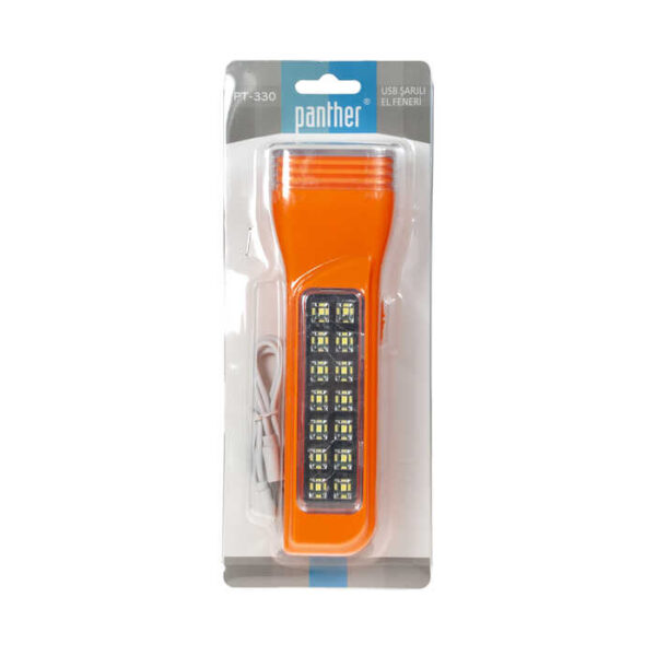 USB ŞARJLI EL FENERİ PT-330 (K0) - Görsel 4