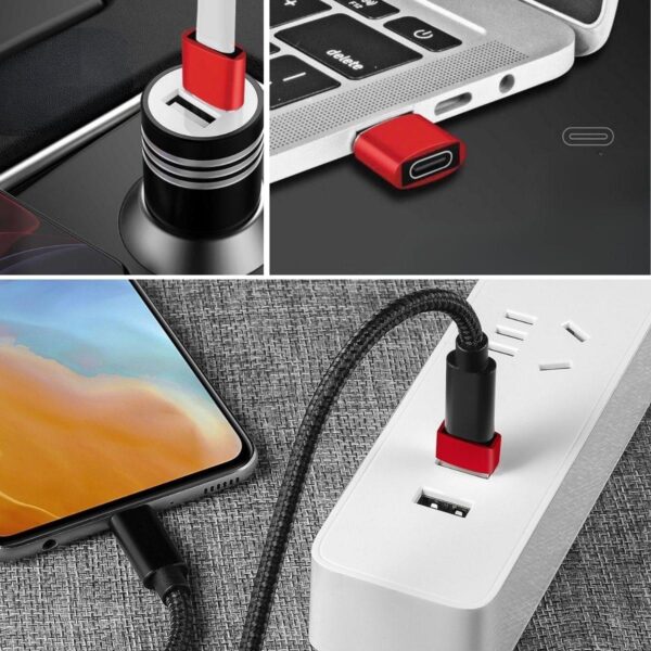 USB&apos;den TYPE-C &apos;ye Dönüştürücü Adaptör Veri Aktarımı Sağlayıcı Şarj Data Çevirici (K0) - Görsel 3