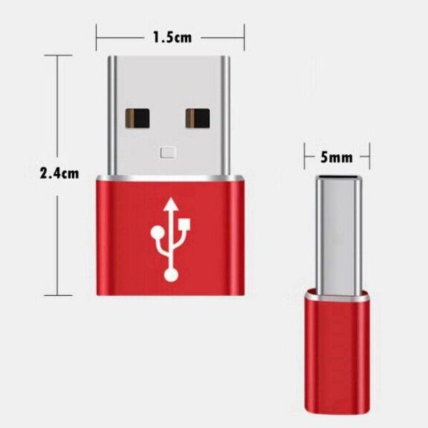 USB&apos;den TYPE-C &apos;ye Dönüştürücü Adaptör Veri Aktarımı Sağlayıcı Şarj Data Çevirici (K0) - Görsel 5