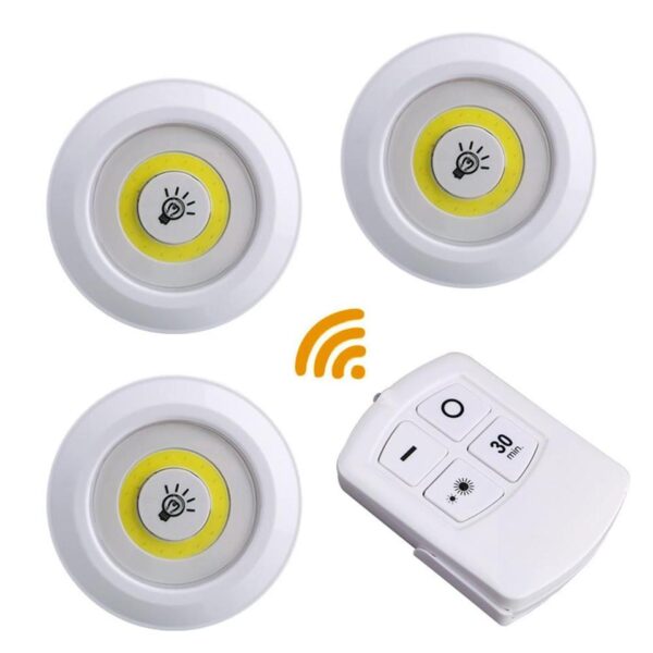 Uzaktan Kumandalı Yapışkanlı 3’lü Led Spot Lamba (K0) - Görsel 4