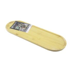 UZUN OVAL  AHŞAP BAMBU SUNUM TEPSİ  16X45CM (K0)