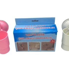 VANTUZLU PLASTİK 2 PARÇA  ÇOK AMAÇLI BARDAKLIK (K0)