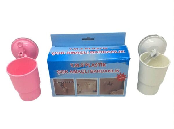 VANTUZLU PLASTİK 2 PARÇA  ÇOK AMAÇLI BARDAKLIK (K0)
